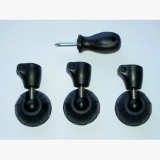 19SCK3. Suction Cup Feet (3) for 19mm Tubes