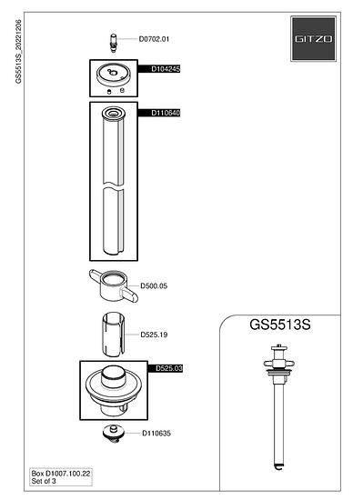 Gitzo GS5513S Spare Replacement Parts